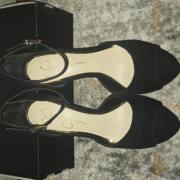 New Jessica Simpson Beeya Ankle Strap Platform Heeled Sandals Sz 7 - Picture 3 of 8